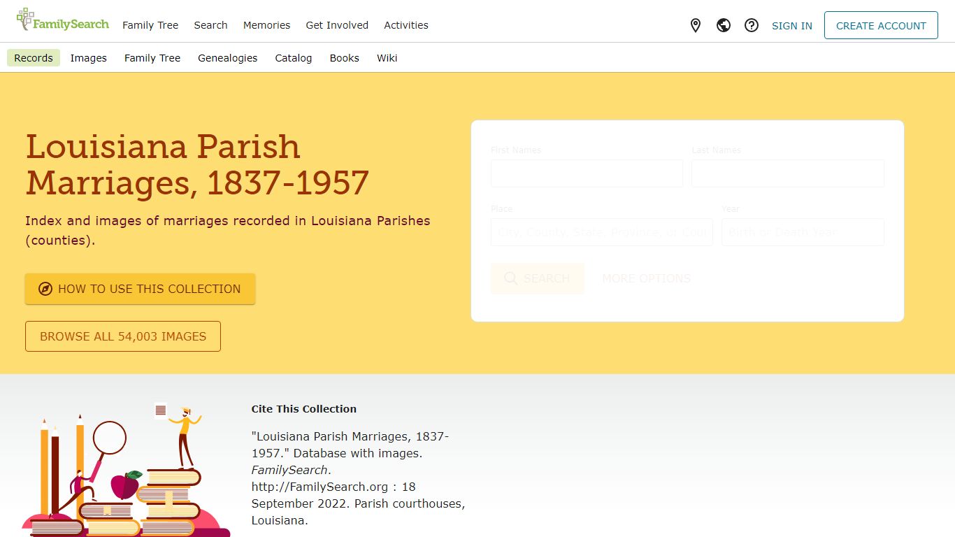 Louisiana Parish Marriages, 1837-1957 • FamilySearch